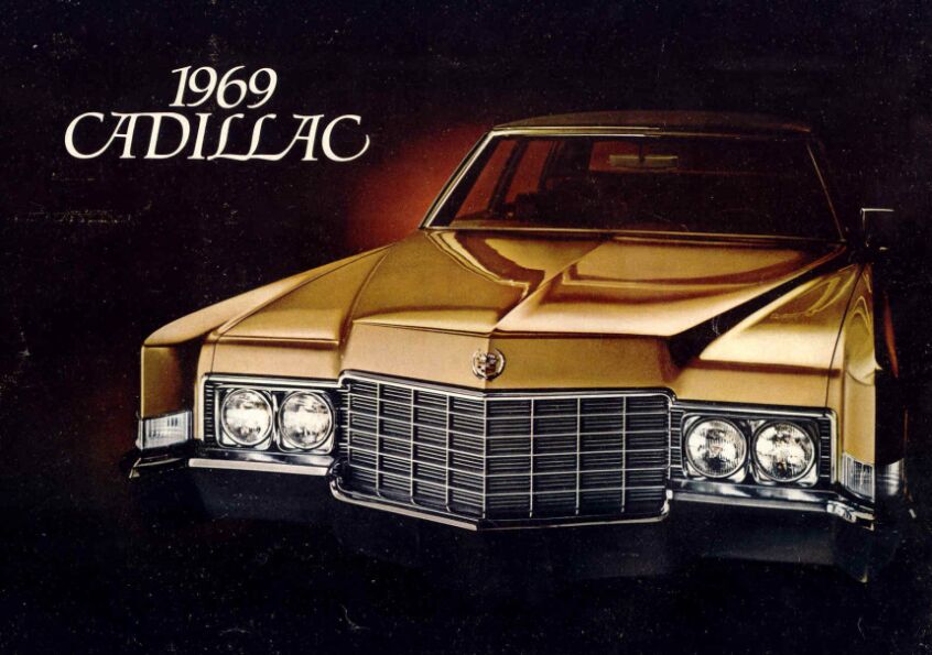 General Motors Catalog: 1969 Cadillacfront view with massive grille